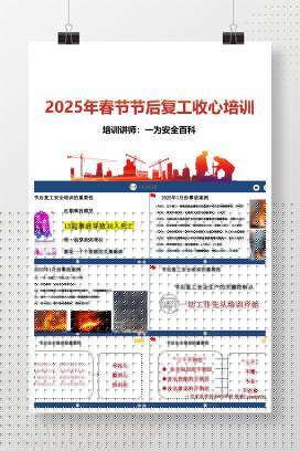 【PPT】2025年节后复工第一课：收心教育专题培训