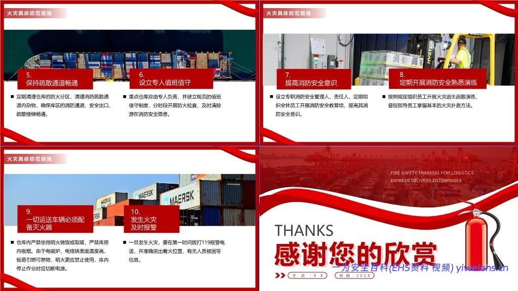 【PPT】物流快递企业消防安全培训