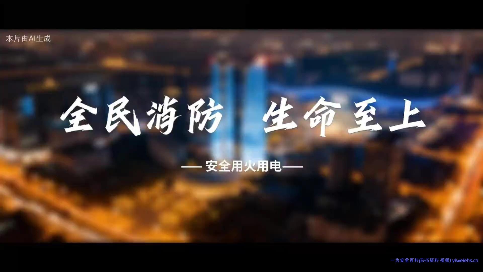 【视频】2025年消防宣传月主题宣传片，全民消防，生命至上——安全用火用电