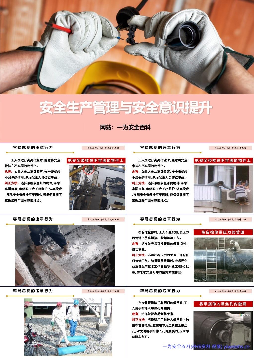 【PPT】安全生产管理与安全意识提升