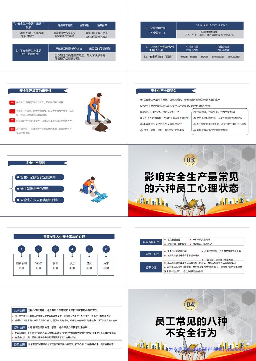 【PPT】一线员工安全意识及安全知识培训