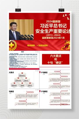 【PPT】2024最新版总书记关于安全生产工作重要论述摘编