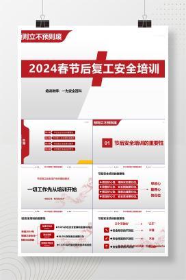 【PPT】春节后复工安全培训