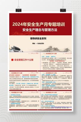 【PPT】2024年安全生产月专题培训-安全生产理念与管理方法
