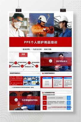 【PPT】劳动防护用品PPE穿戴使用标准培训