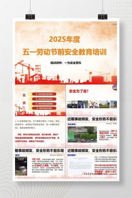 【PPT】2025年度五一劳动节前安全培训