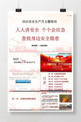 【PPT】2025安全月主题宣贯课件：人人查找身边安全隐患（含事故案例）