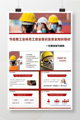 【PPT】节后复工全体员工安全意识及安全知识培训