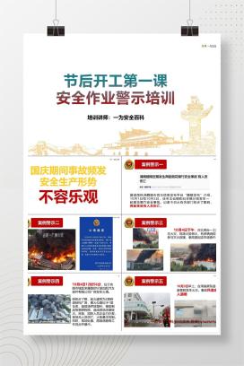 【PPT】国庆节后复工“安全第一课”警示教育