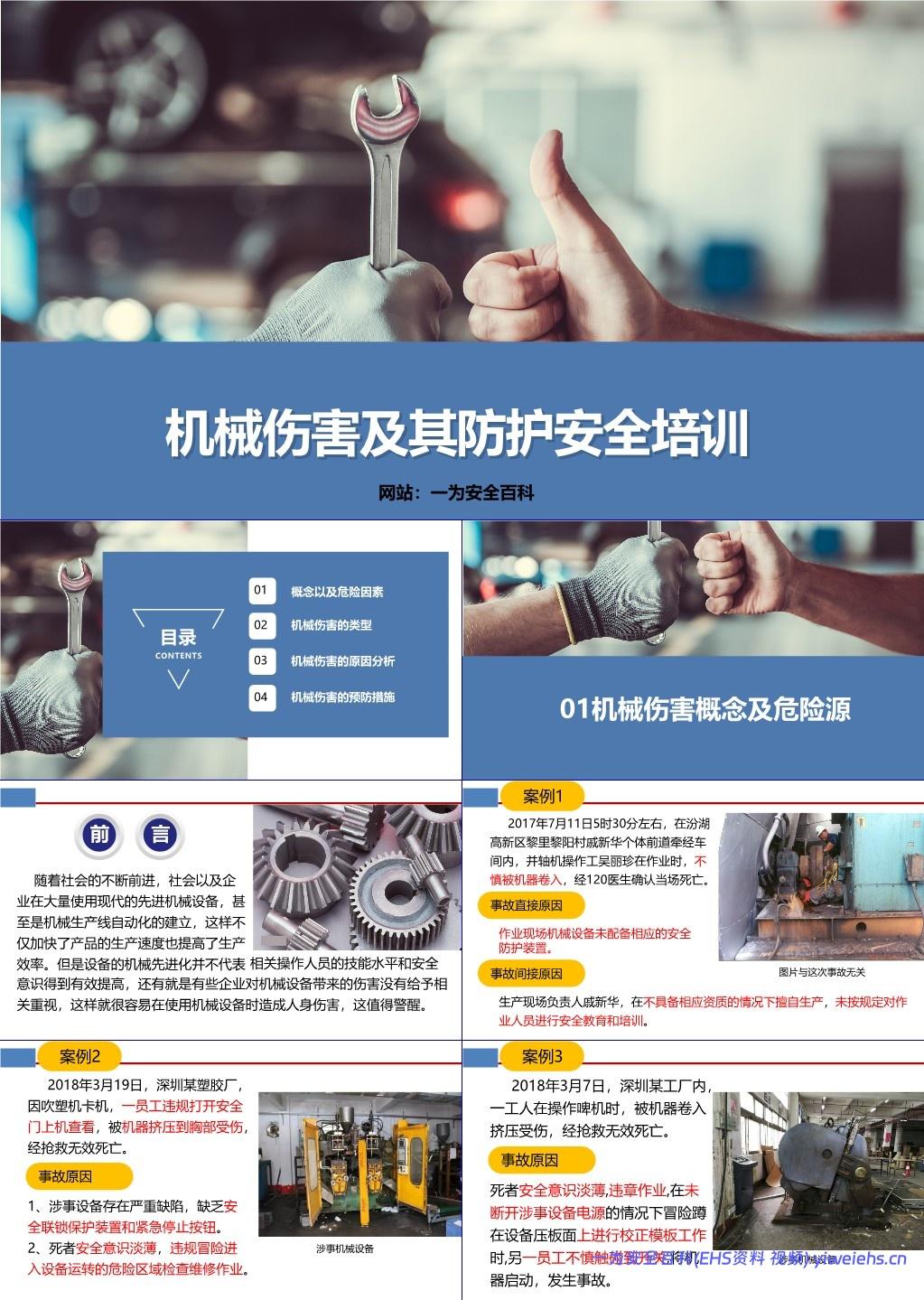 【PPT】机械伤害及其防护安全培训