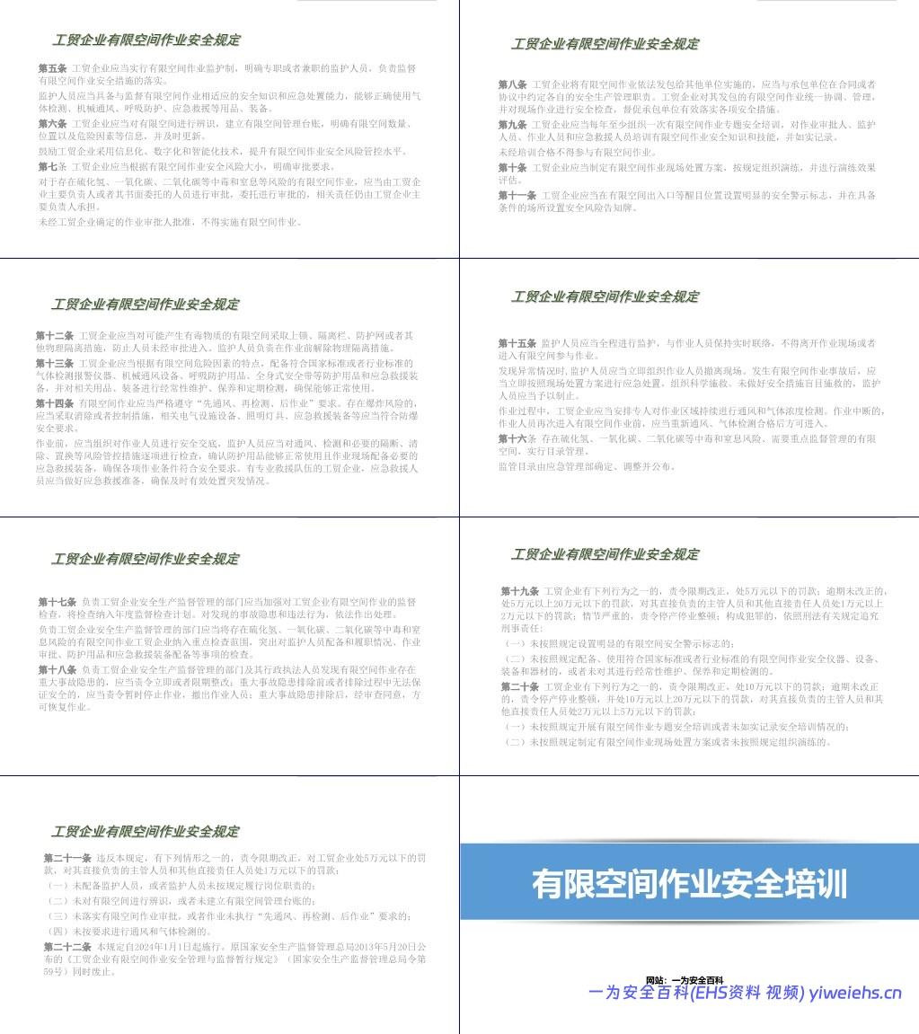 【PPT】有限空间作业安全培训