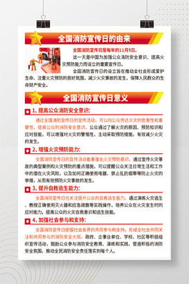 【海报-PSD】20套高清横版2023年消防月宣传栏