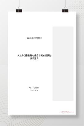 【word】某新材料企业风险分级管控隐患排查治理双重预防体系建设