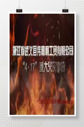 【视频】浙江省武义县伟嘉利工贸有限公司“4.17”重大火灾事故警示教育片
