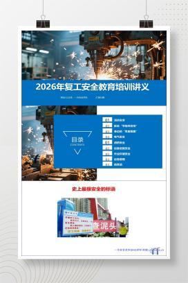 【PPT】2026年最新，开年第一课，复工复产全员安全教育培训讲义