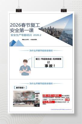 【PPT】最新发布：2026春节节后复工复产安全培训