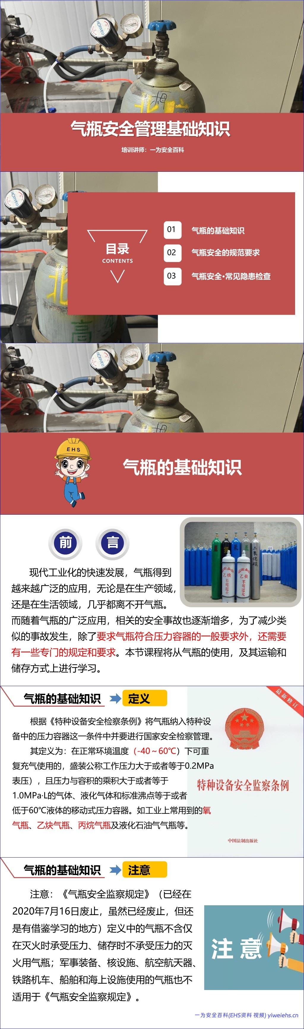 【PPT】气瓶安全管理基础知识丨55页
