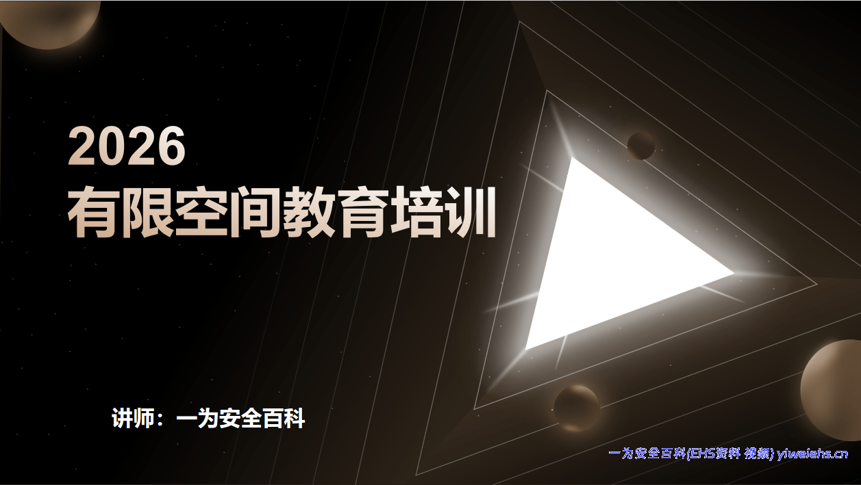 【PPT】有限空间培训课件2026