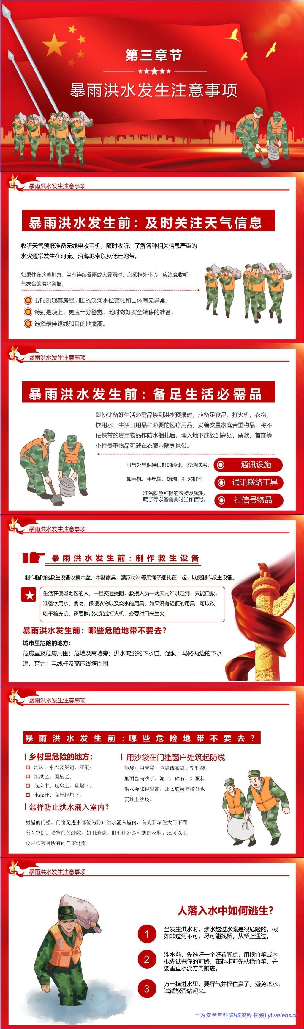 【PPT】夏季汛期安全知识宣讲