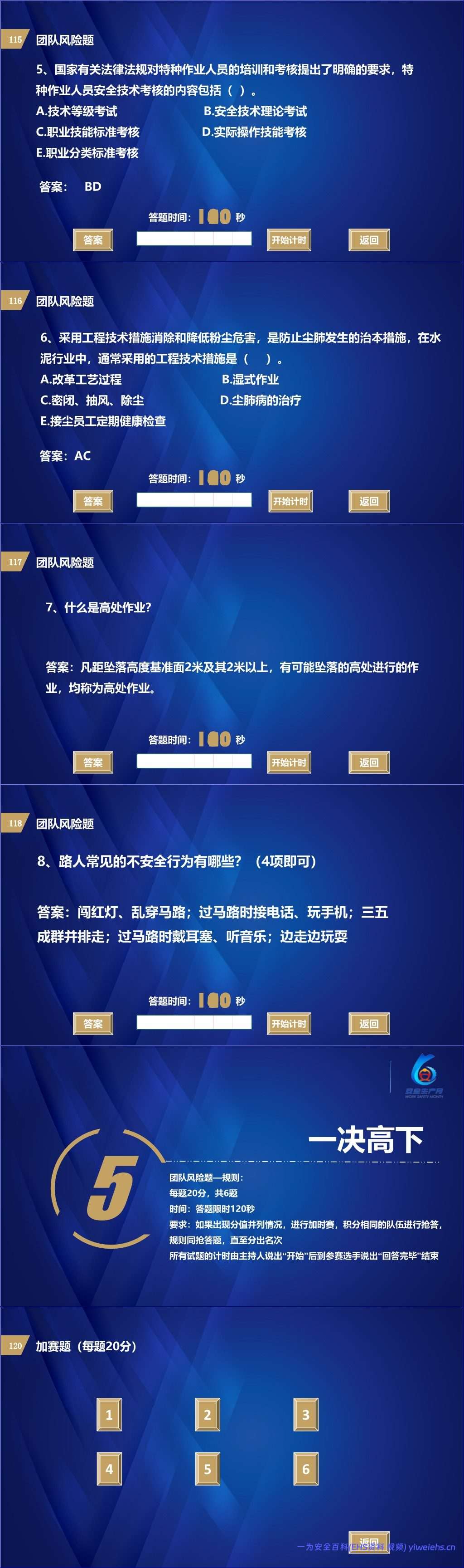 【PPT】2026安全生产月主题:安全知识竞赛丨138页
