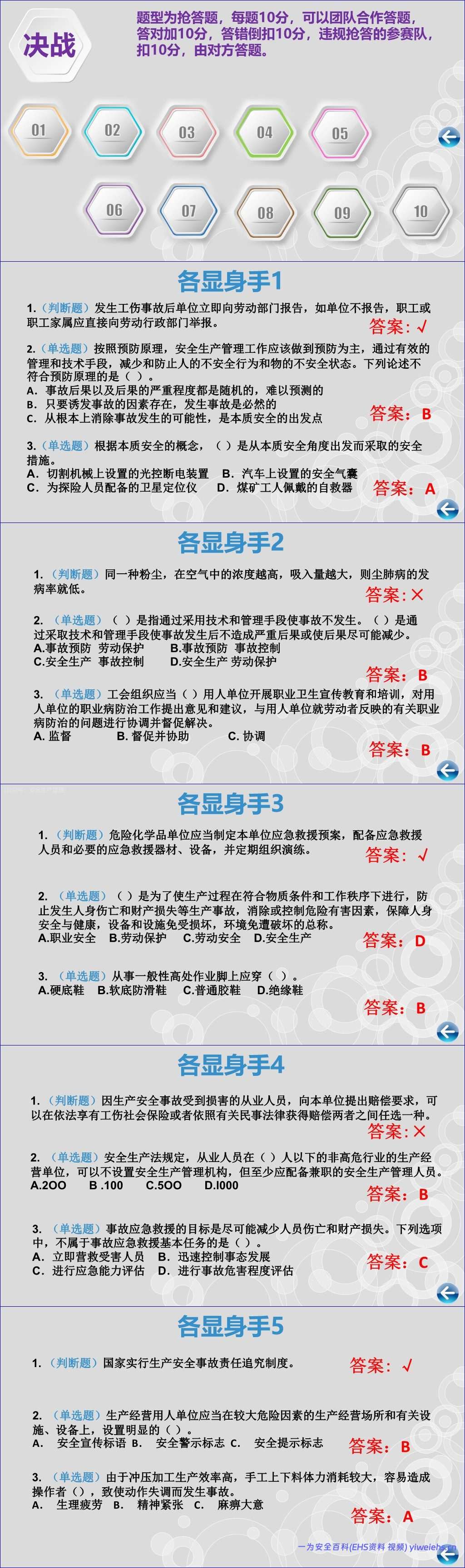 【PPT】2026安全生产月安全知识竞赛策划模板(108页)