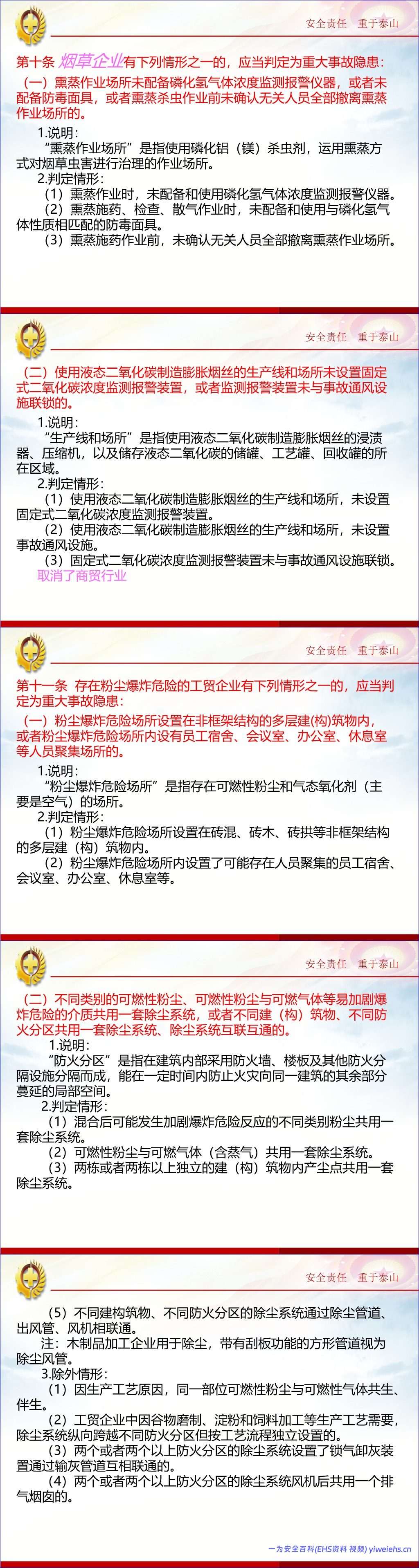 【PPT】工贸行业重大事故隐患判定标准
