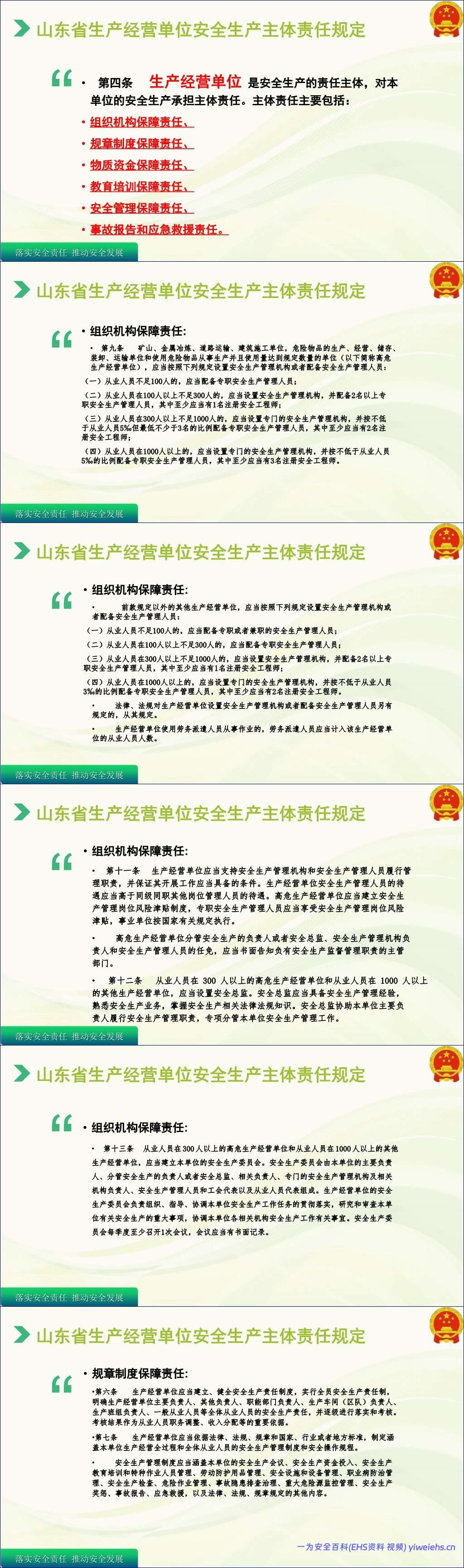 【PPT】《落实安全责任,减免事故责任》