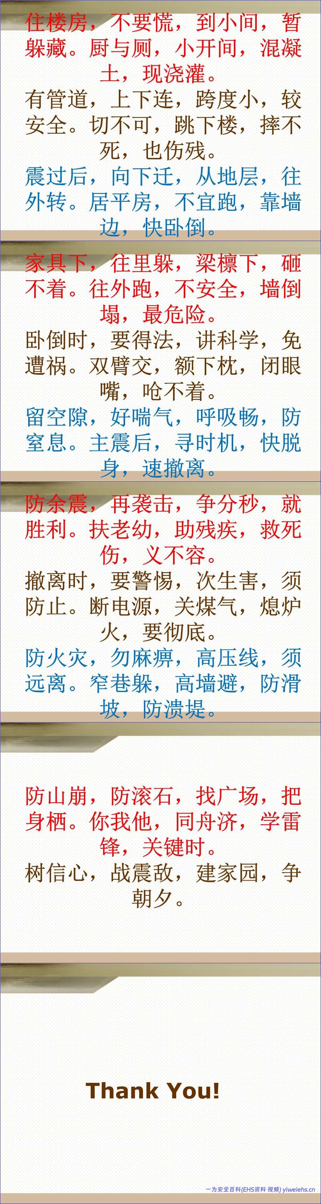 【PPT】地震逃生知识讲座(30页)