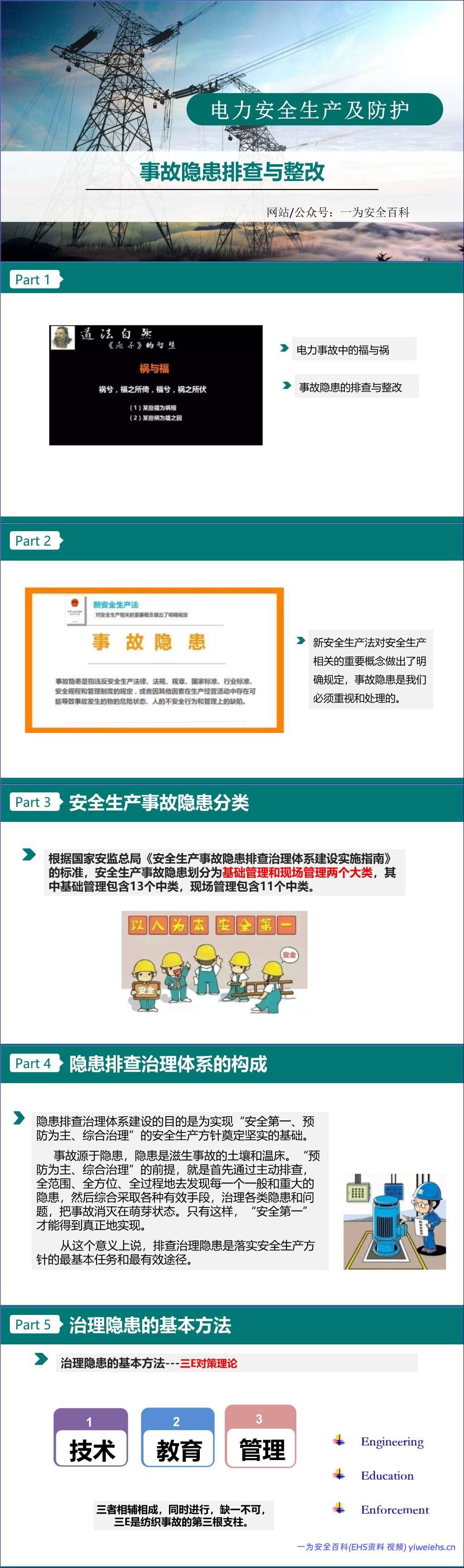 【PPT】电力企业事故隐患排查治理