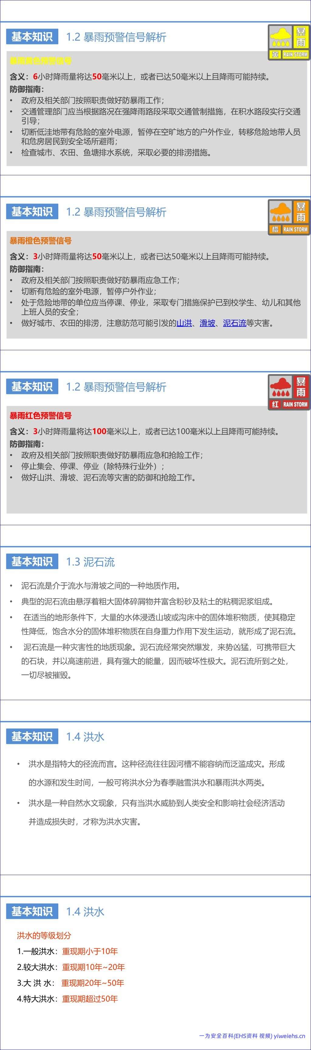 【PPT】夏季防汛安全知识培训