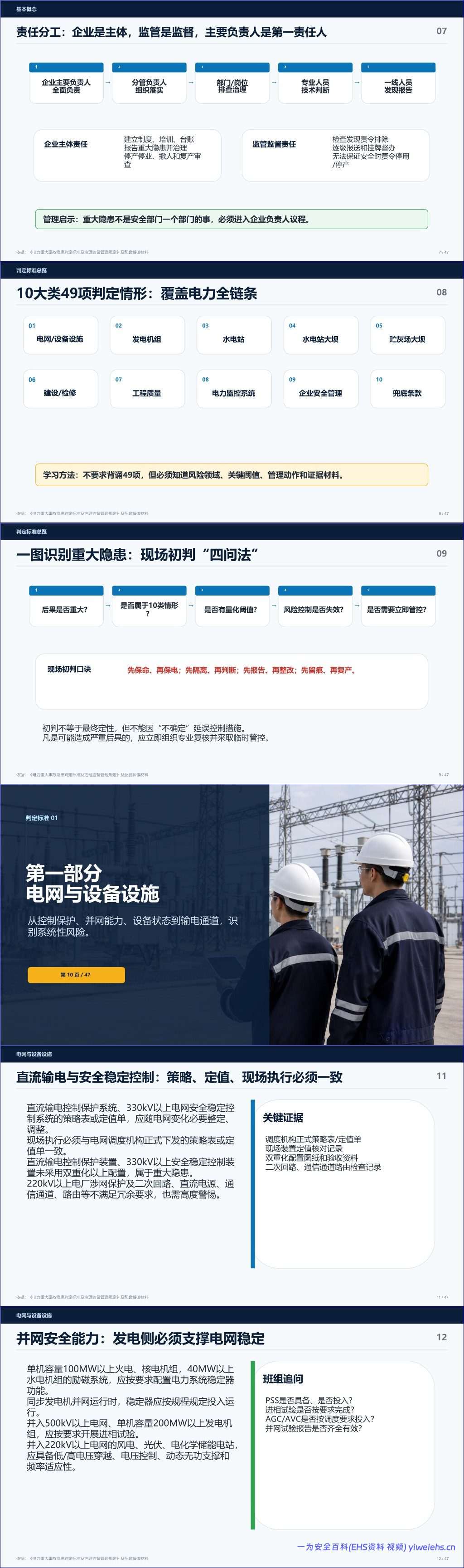 【PPT】2026电力企业安全培训课件_重大事故隐患判定与治理解读