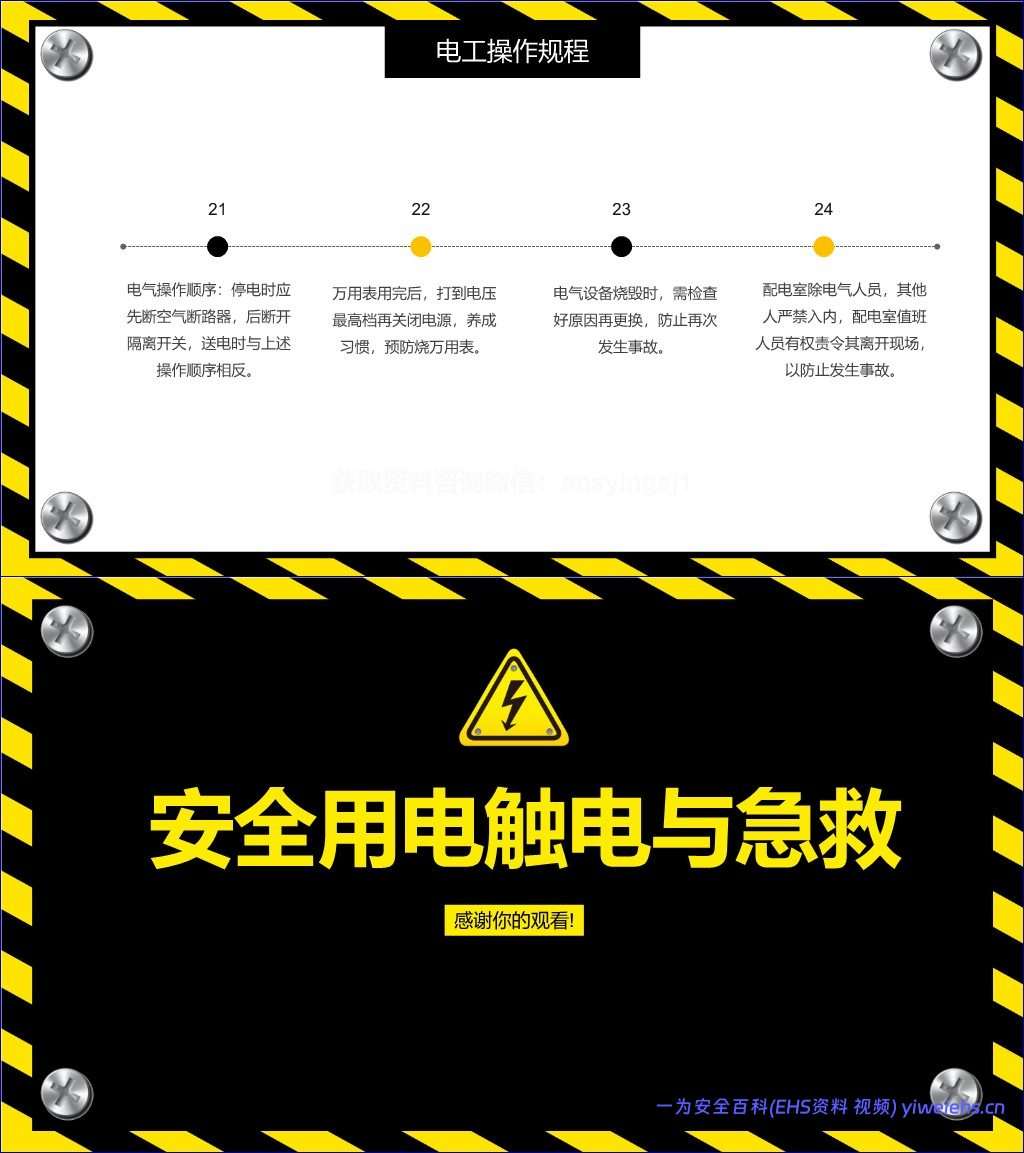 【PPT】安全用电触电与急救丨44页