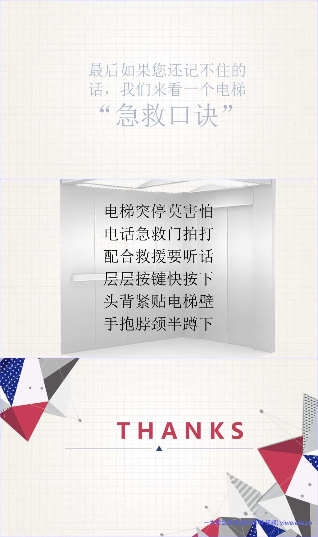 【PPT】电梯安全与自救