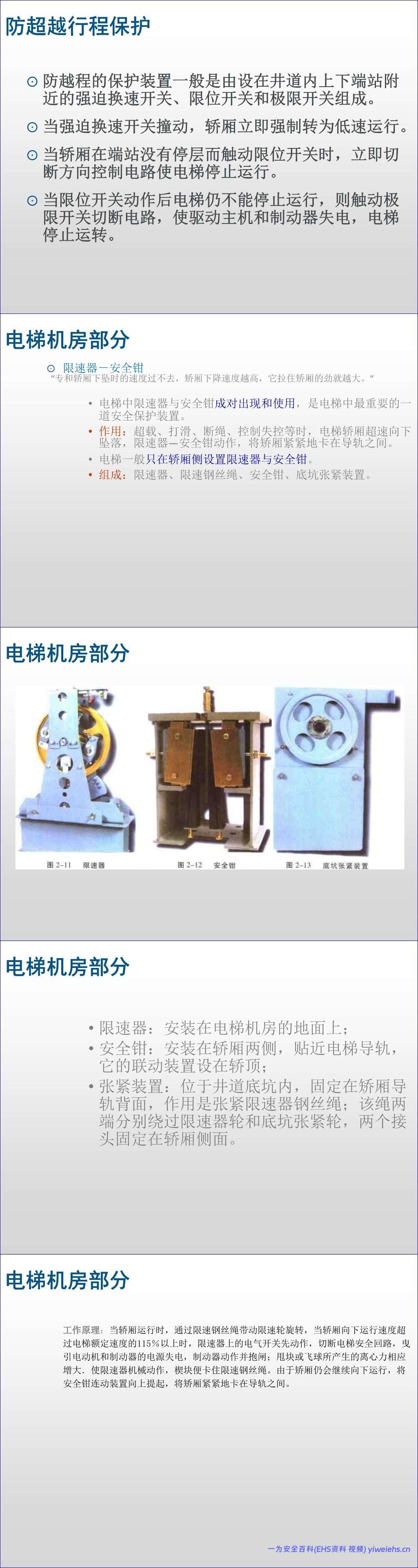 【PPT】电梯基本工作原理及安全防护