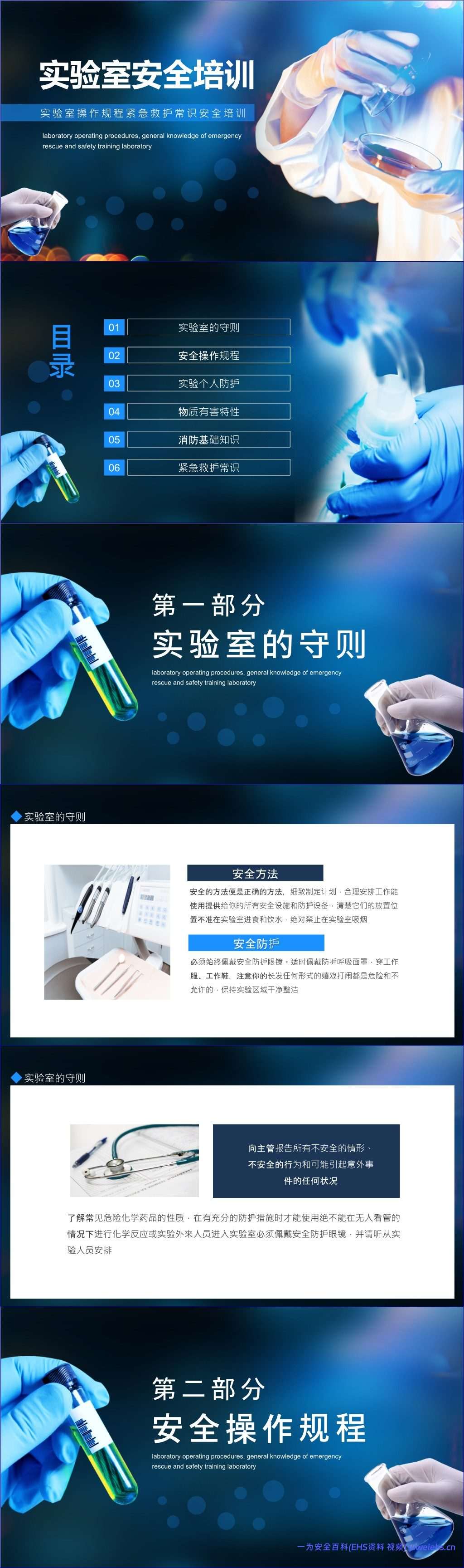 【PPT】实验室操作规程紧急救护常识安全培训