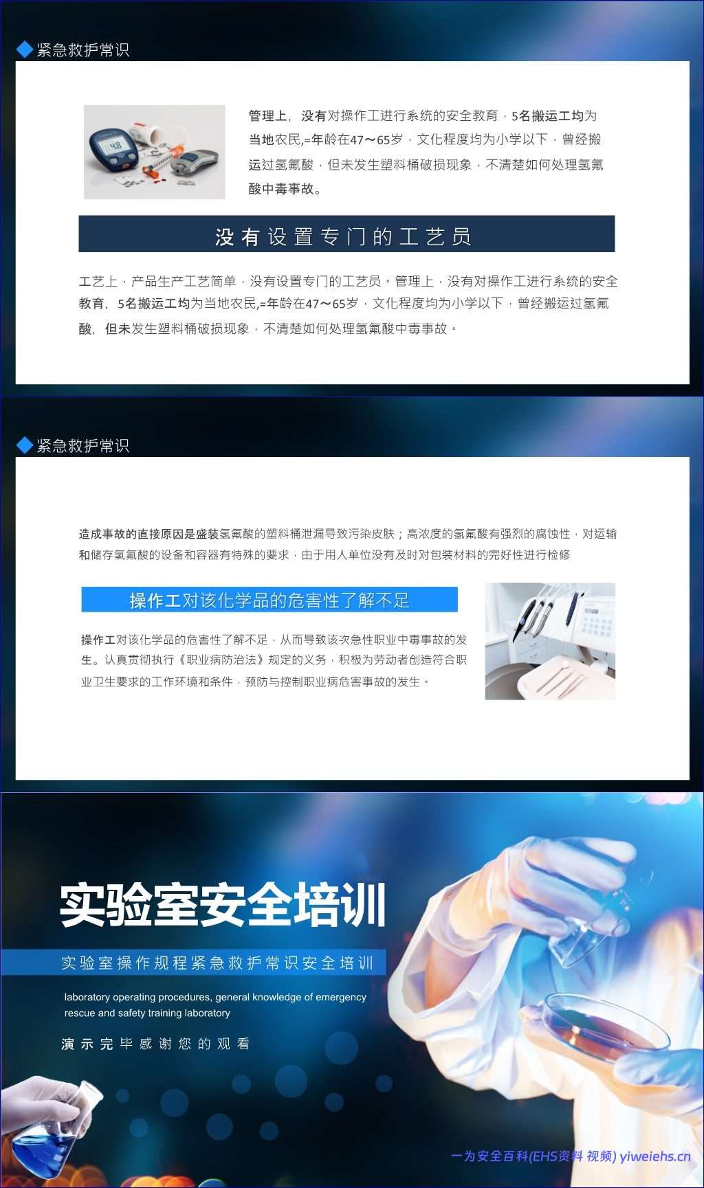 【PPT】实验室操作规程紧急救护常识安全培训
