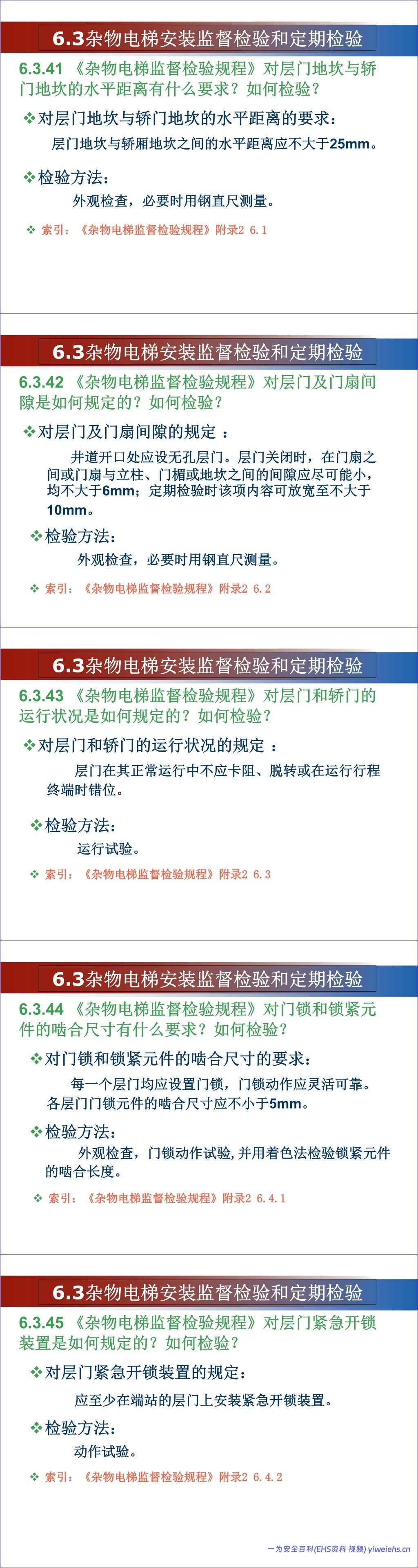【PPT】杂物电梯安全培训