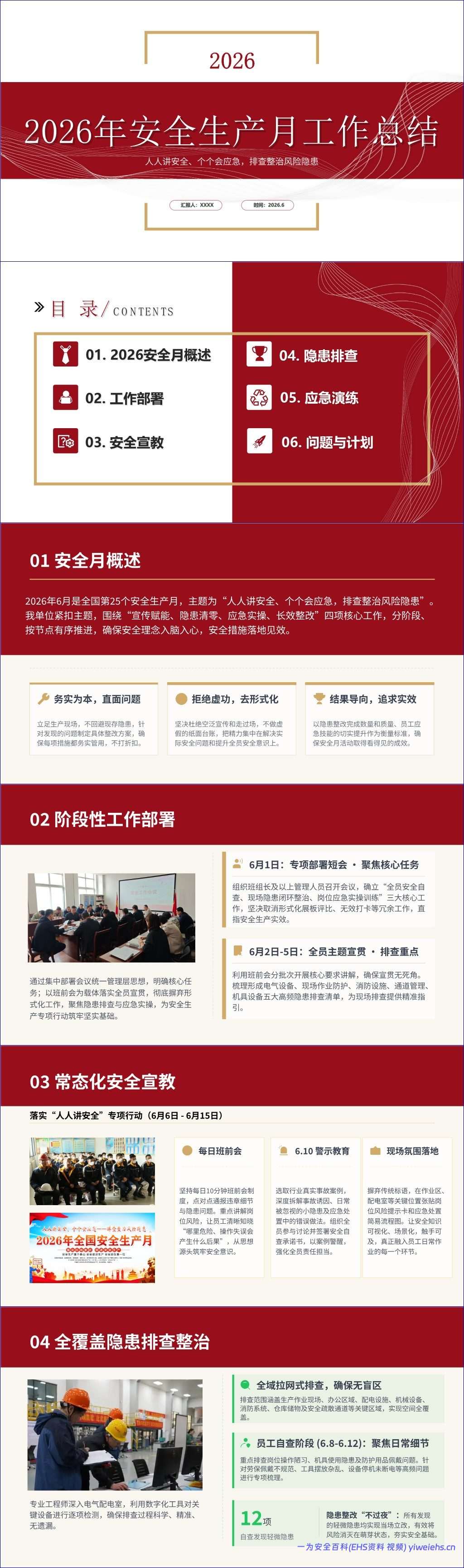 【PPT】2026安全生产月总结汇报
