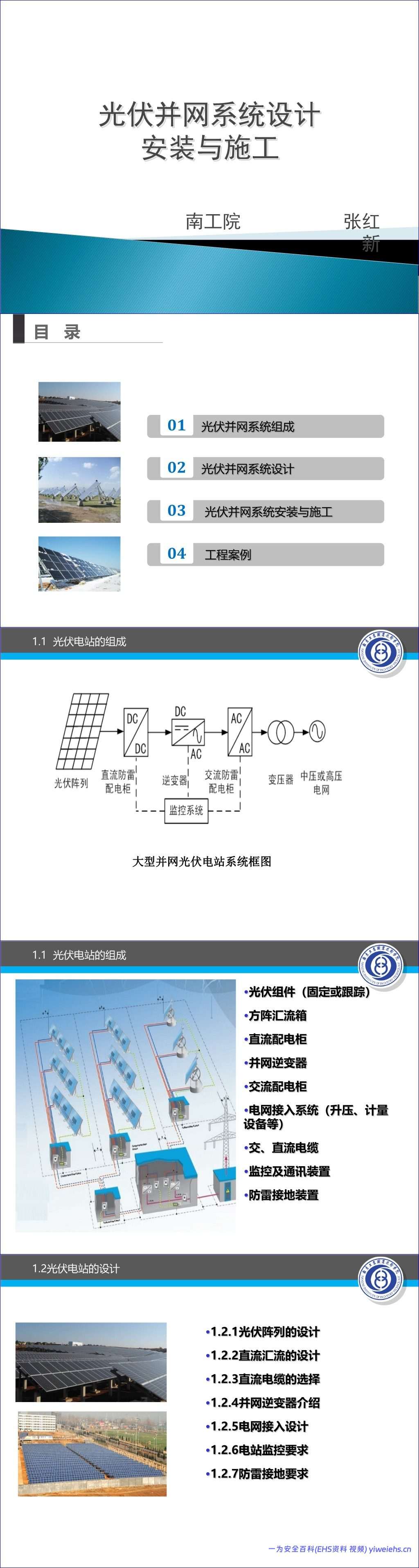 【PPT】光伏并网系统设计安装