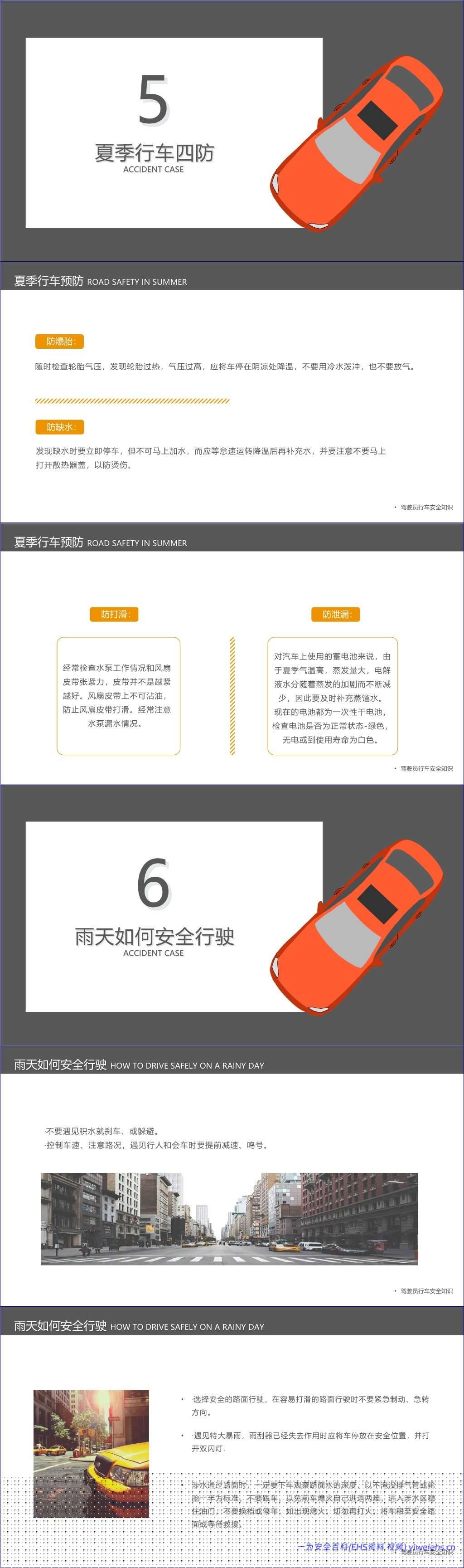 【PPT】驾驶员安全教育培训—夏天雨季防事故