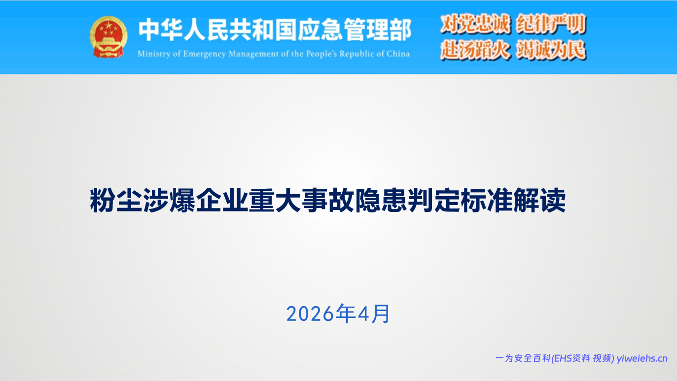【PPT】《粉尘涉爆重大事故隐患解读》应急部-60页