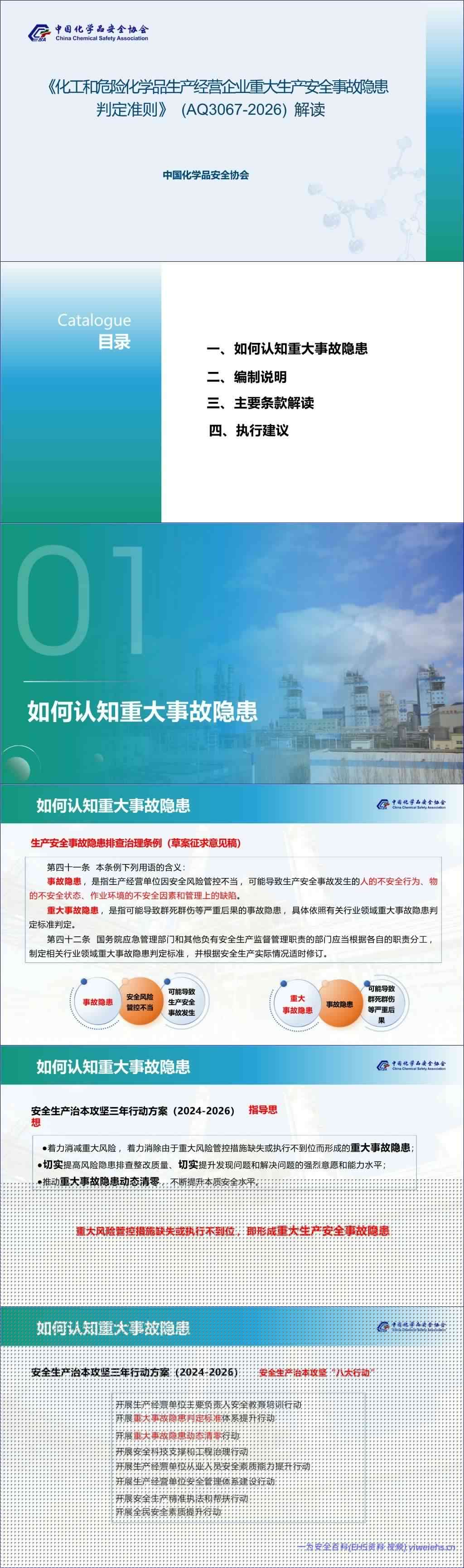 【PPT】《化工和危险化学品生产经营企业重大生产安全事故隐患判定准则》AQ-3067解读丨82页