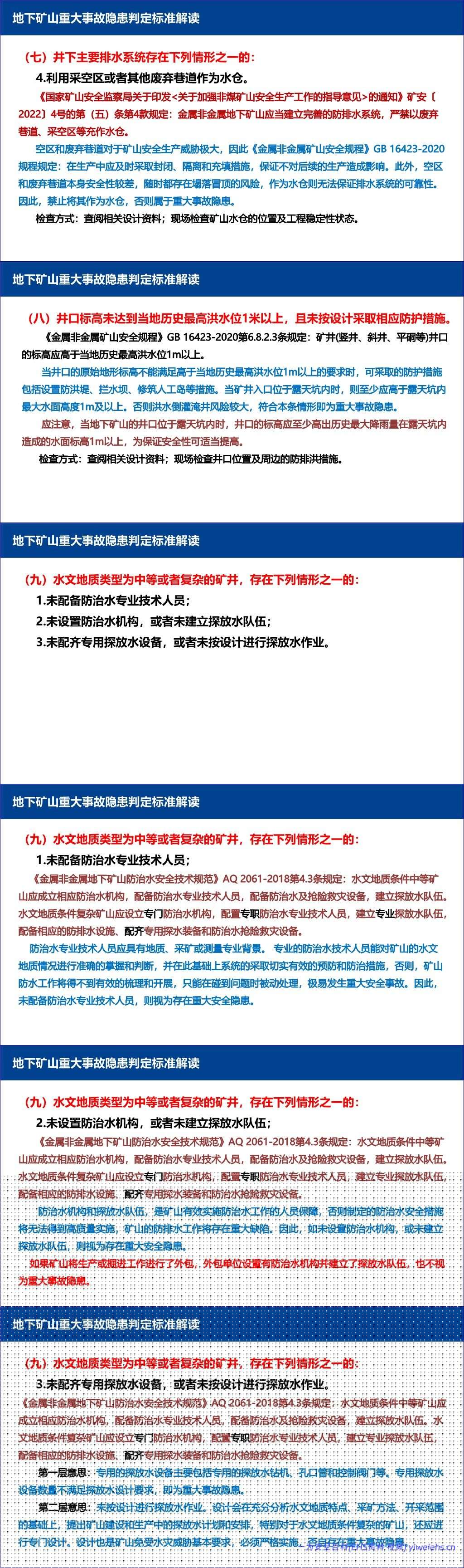 【PPT】金属非金属地下矿山、露天矿山及尾矿库重大事故隐患判定标准解读-196页