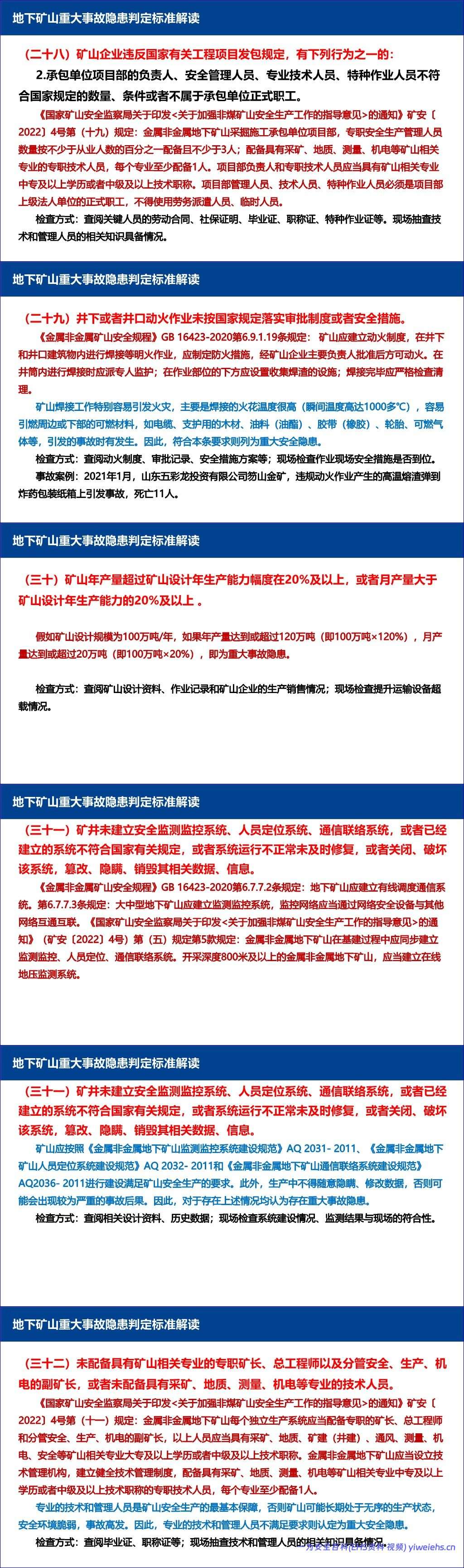 【PPT】金属非金属地下矿山、露天矿山及尾矿库重大事故隐患判定标准解读-196页