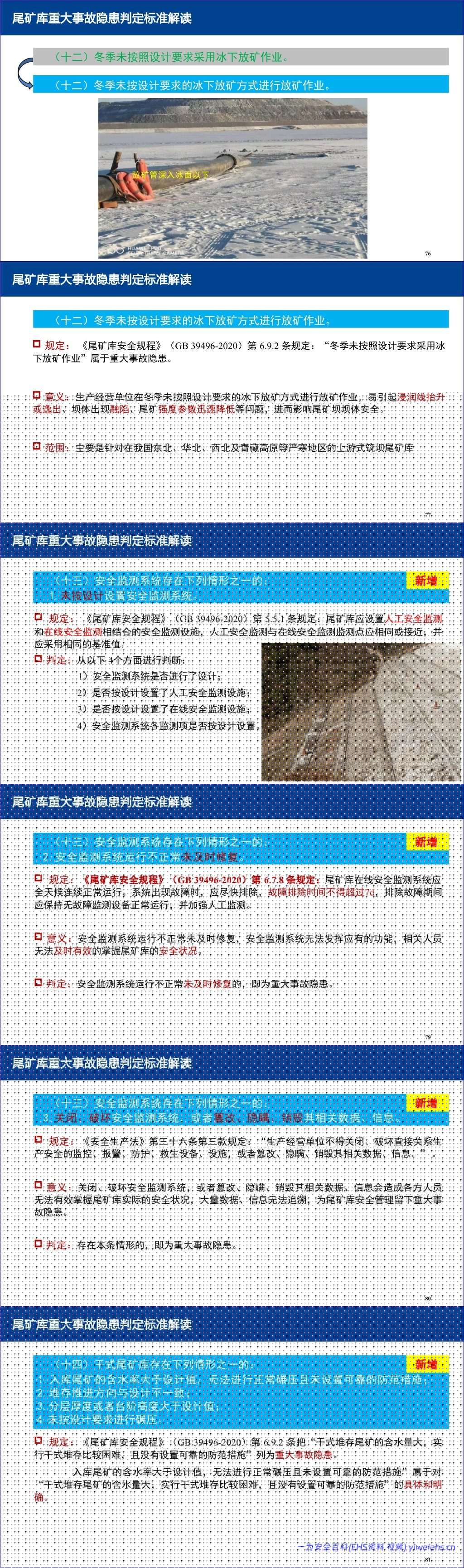 【PPT】金属非金属地下矿山、露天矿山及尾矿库重大事故隐患判定标准解读-196页