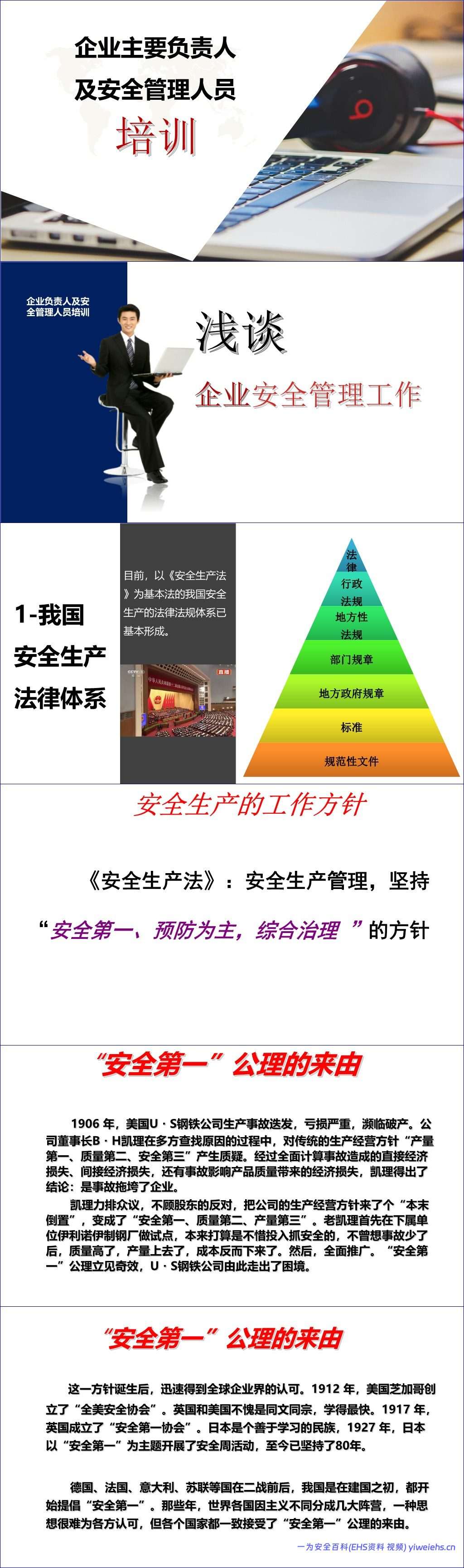 【PPT】企业负责人和安全管理人员培训