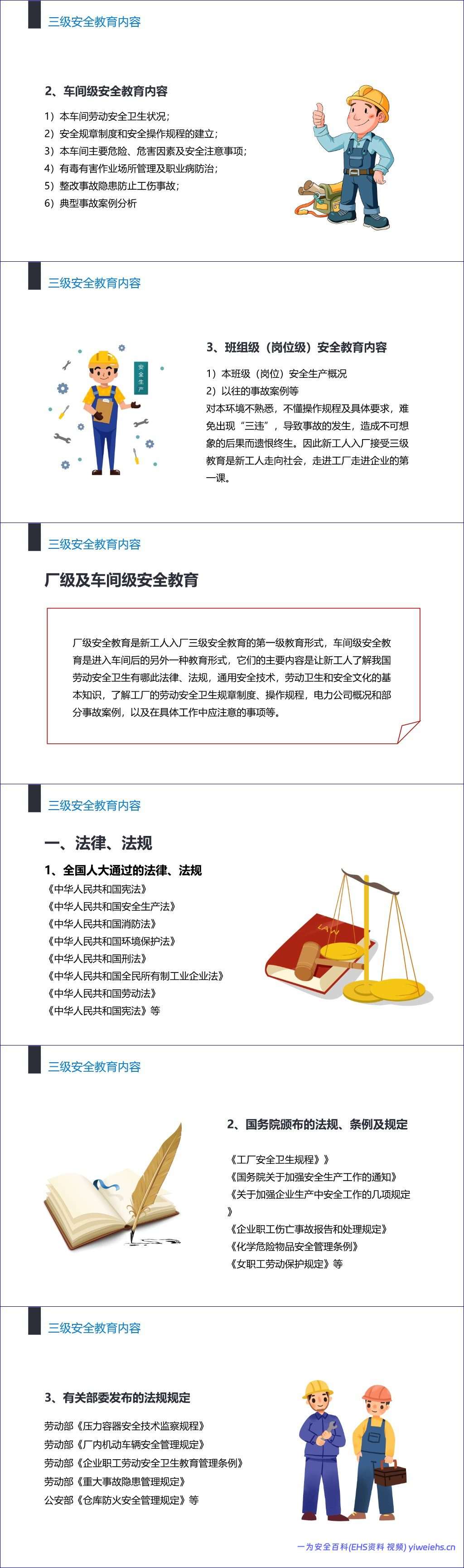【PPT】新工人入职三级安全教育培训教材丨37页
