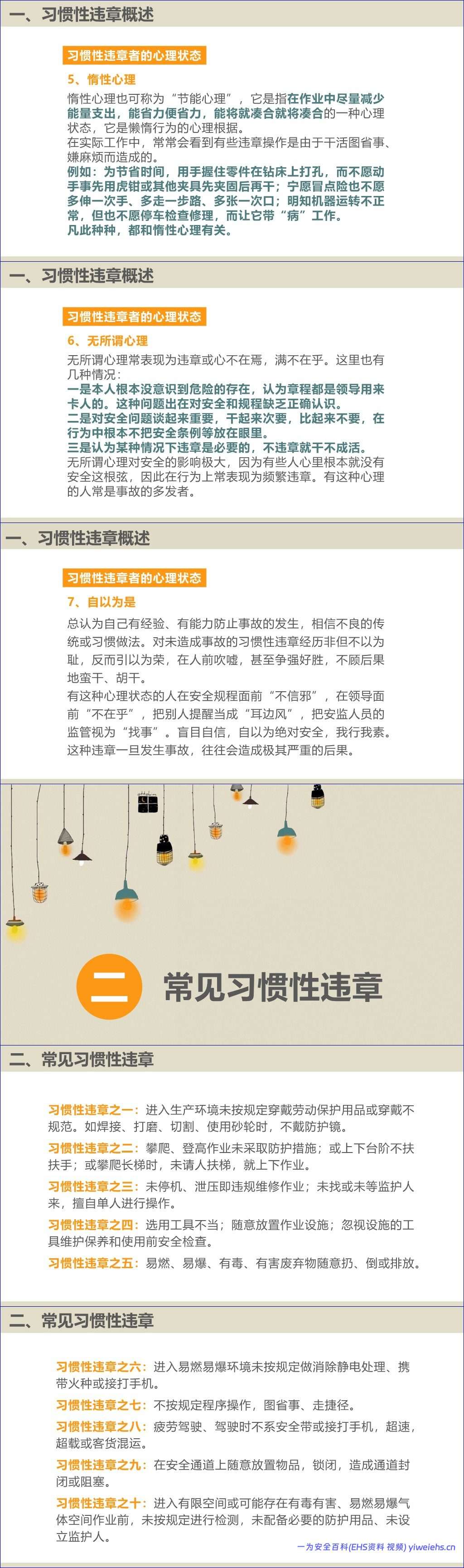 【PPT】习惯性违章培训