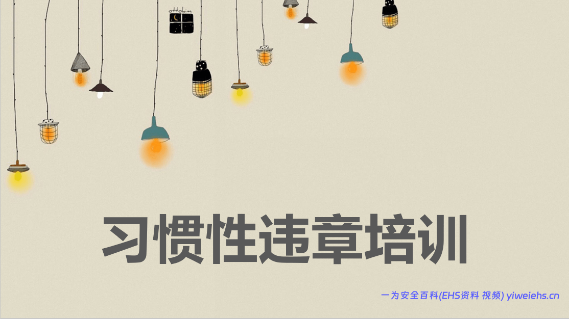 【PPT】习惯性违章培训