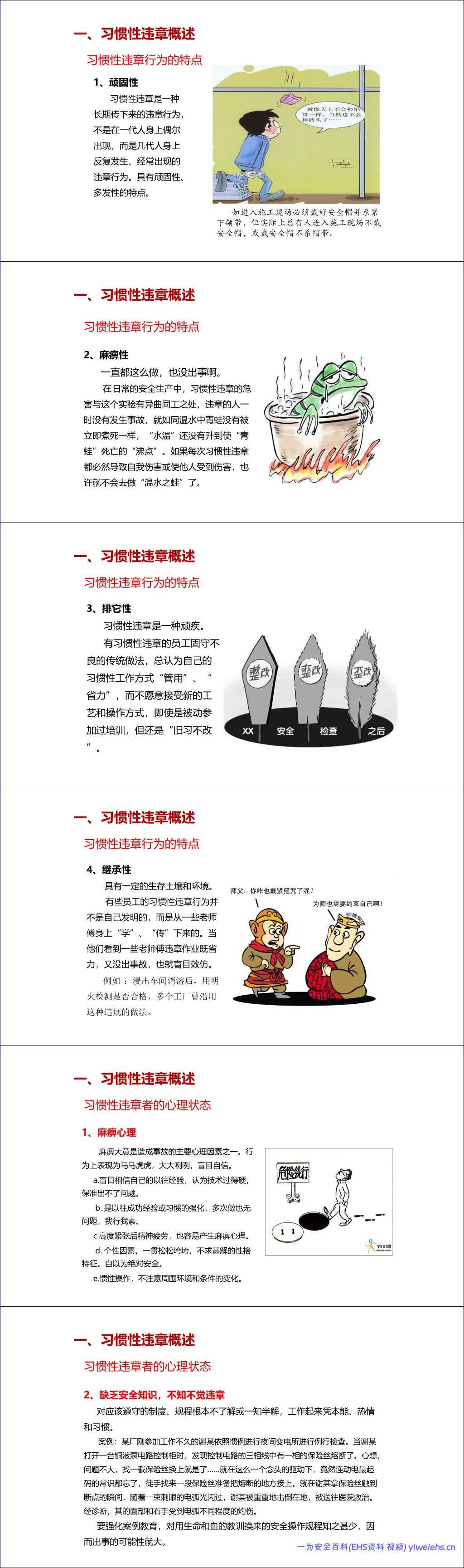 【PPT】习惯性违章培训课件